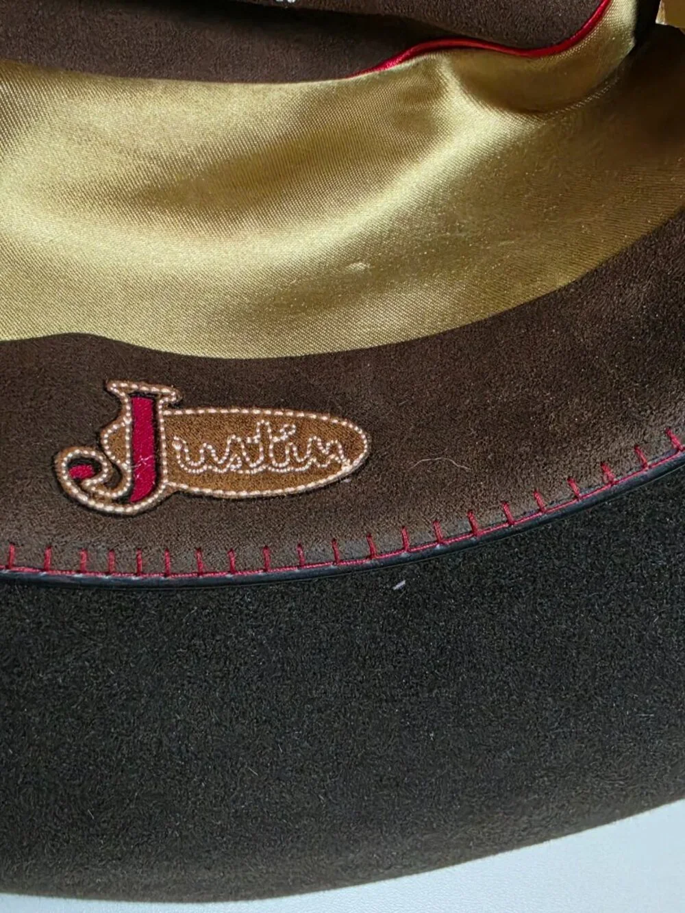 Justin Bent Rail 6X Felt Cowboy Brown Hat Sz 7